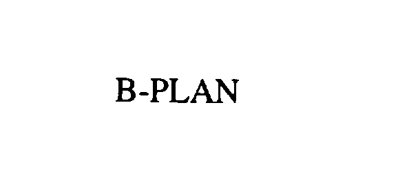 Trademark Logo B-PLAN