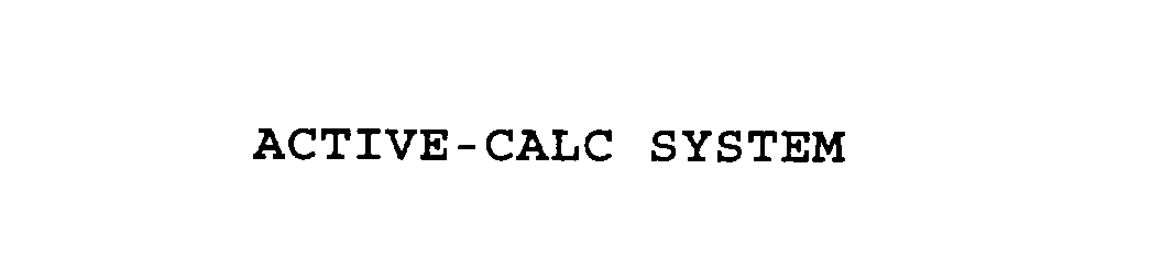  ACTIV-CALC SYSTEM