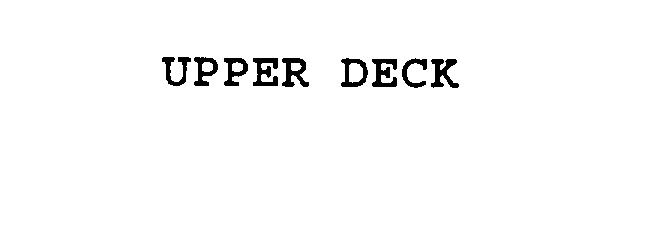 Trademark Logo UPPER DECK