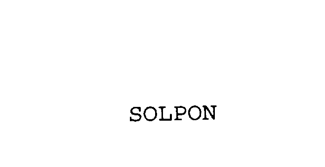 Trademark Logo SOLPON