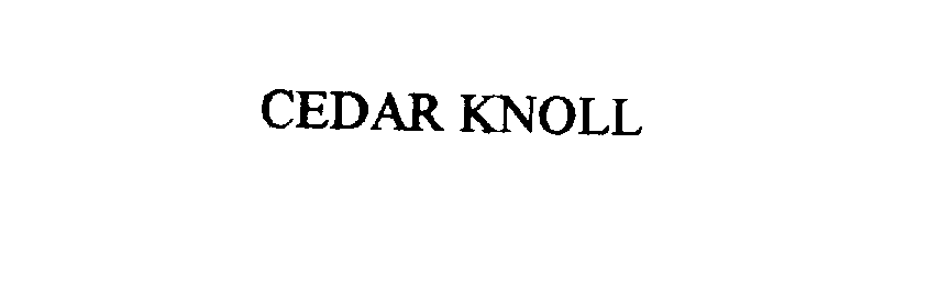 CEDAR KNOLL