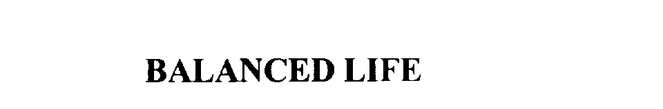 Trademark Logo BALANCED LIFE