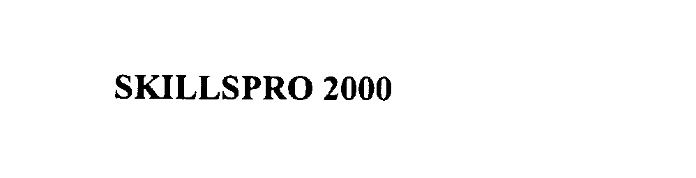 Trademark Logo SKILLSPRO 2000