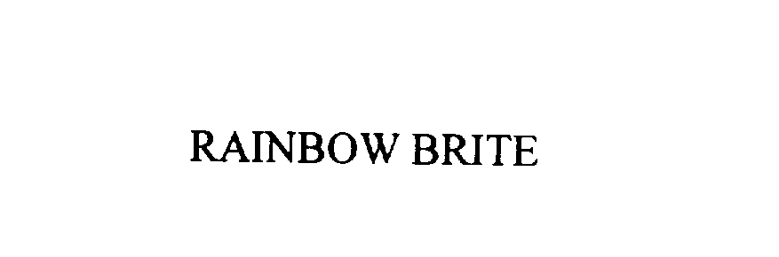 Trademark Logo RAINBOW BRITE