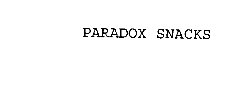  PARADOX SNACKS