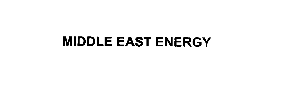  MIDDLE EAST ENERGY