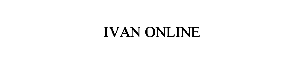 Trademark Logo IVAN ONLINE