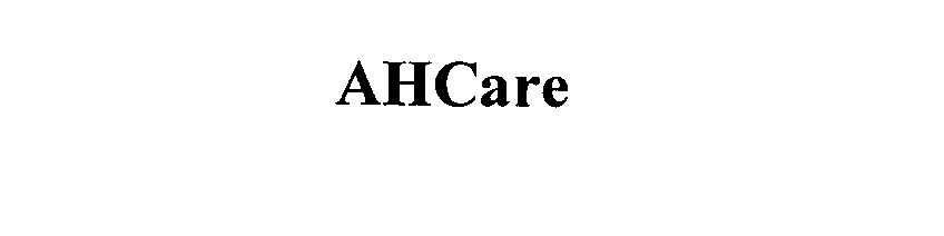 Trademark Logo AHCARE