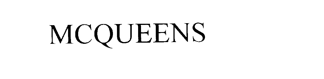 Trademark Logo MCQUEENS