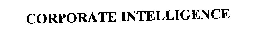 Trademark Logo CORPORATE INTELLIGENCE