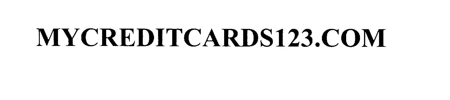 Trademark Logo MYCREDITCARDS123.COM