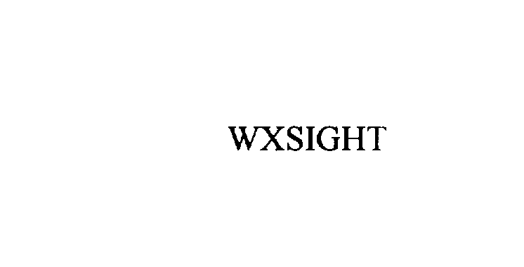Trademark Logo WXSIGHT