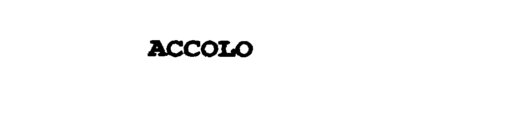 Trademark Logo ACCOLO