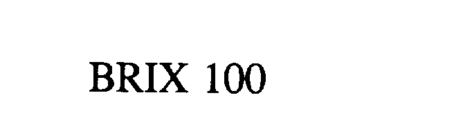 Trademark Logo BRIX 100