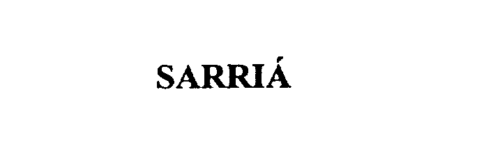 Trademark Logo SARRIA