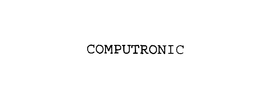 Trademark Logo COMPUTRONIC