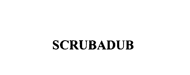 Trademark Logo SCRUBADUB
