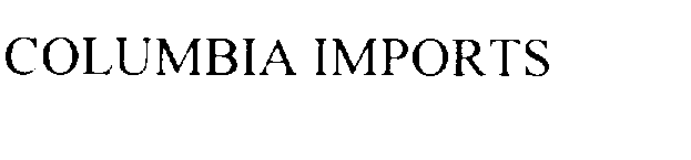 Trademark Logo COLUMBIA IMPORTS