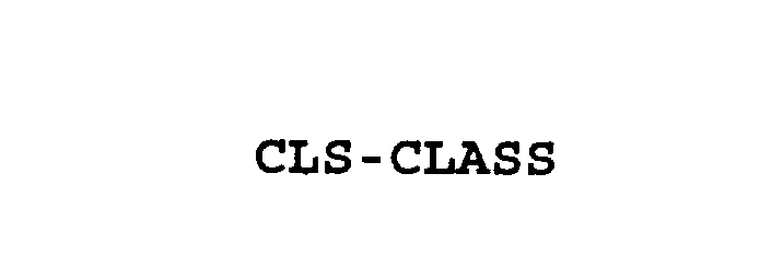Trademark Logo CLS-CLASS
