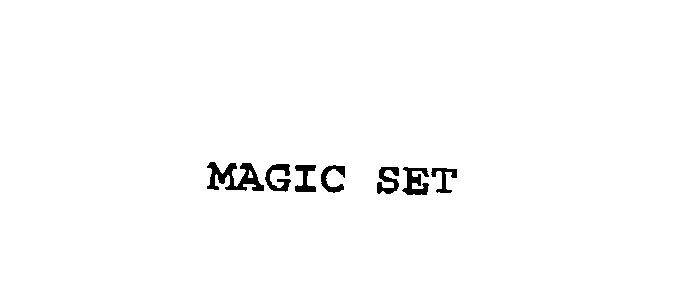 Trademark Logo MAGIC SET