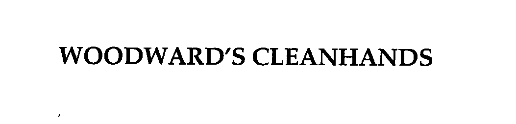  WOODWARD'S CLEANHANDS