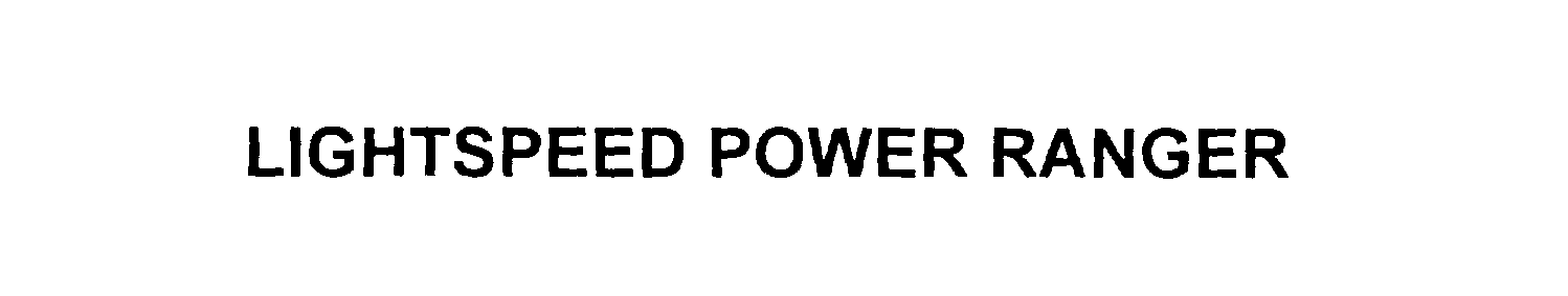 Trademark Logo LIGHTSPEED POWER RANGER