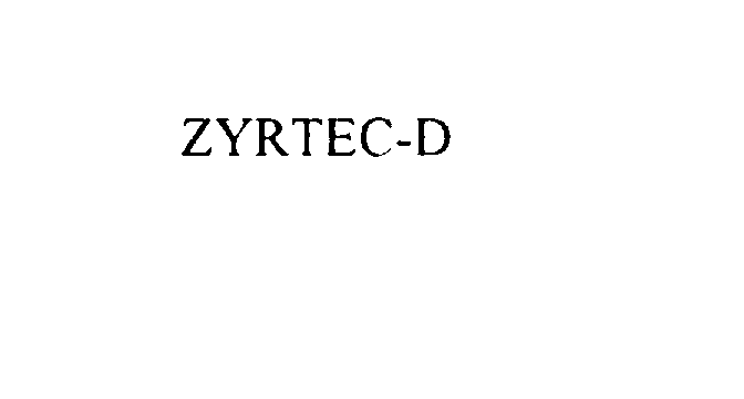 Trademark Logo ZYRTEC-D