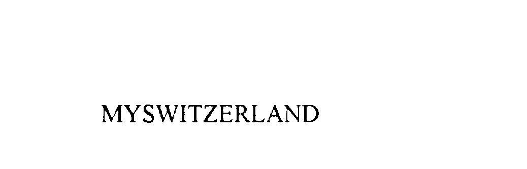 Trademark Logo MYSWITZERLAND