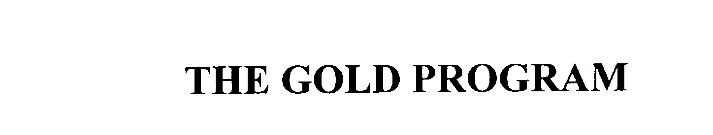 Trademark Logo THE GOLD PROGRAM