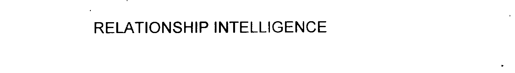 Trademark Logo RELATIONSHIP INTELLIGENCE