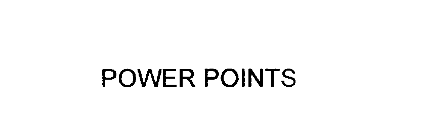 Trademark Logo POWER POINTS