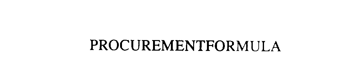  PROCUREMENTFORMULA