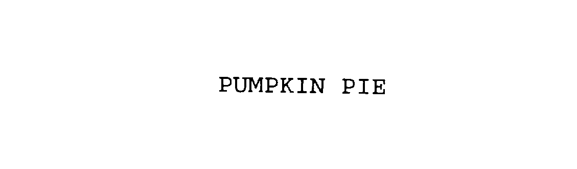 PUMPKIN PIE