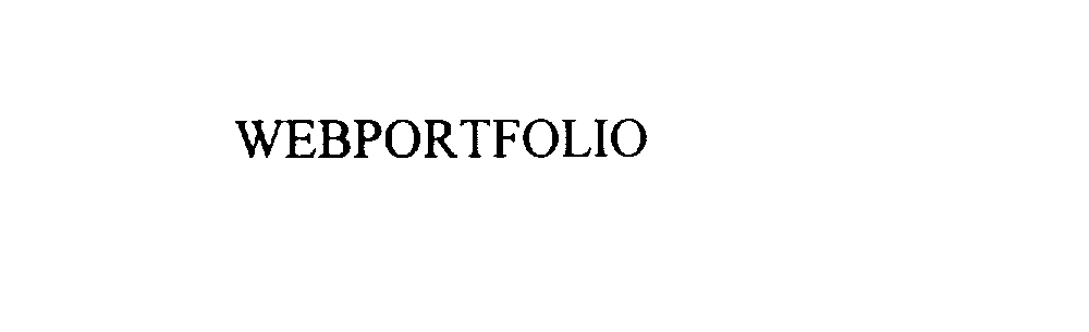 Trademark Logo WEBPORTFOLIO