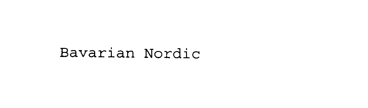 Trademark Logo BAVARIAN NORDIC