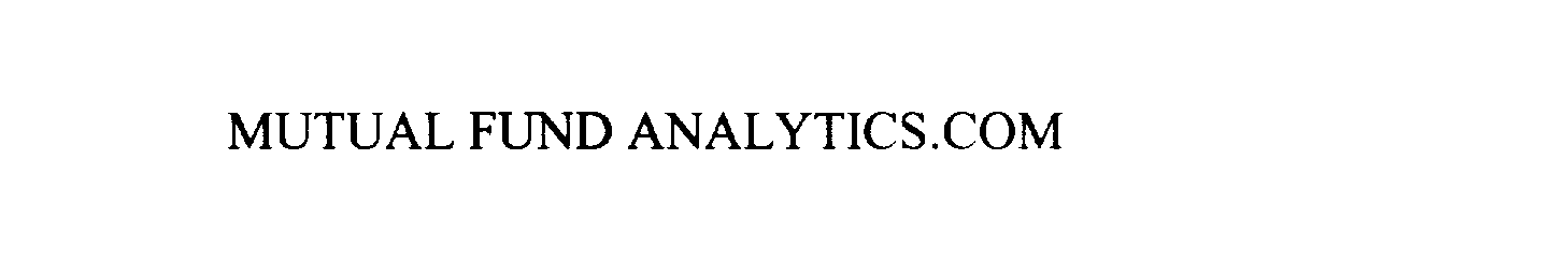 Trademark Logo MUTUAL FUND ANALYTICS.COM