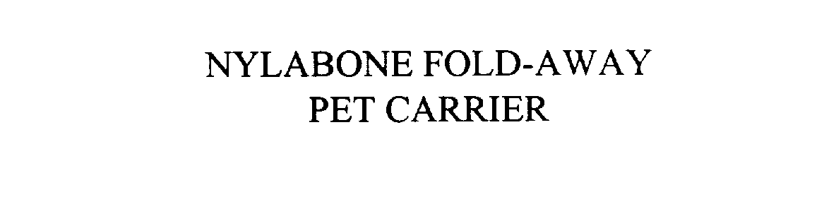  NYLABONE FOLD-AWAY PET CARRIER