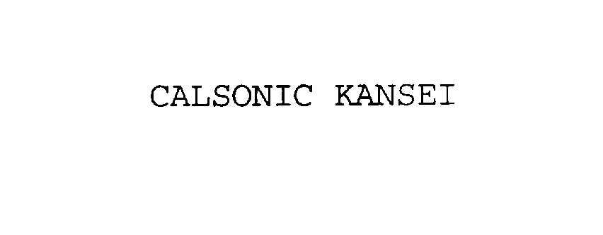 Trademark Logo CALSONIC KANSEI