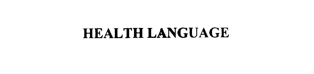  HEALTH LANGUAGE