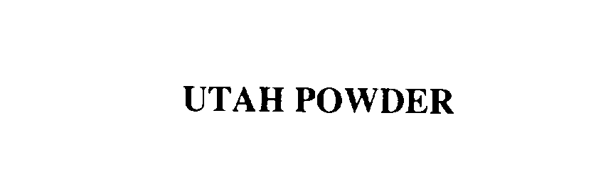 Trademark Logo UTAH POWDER