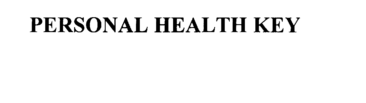  PERSONAL HEALTH KEY