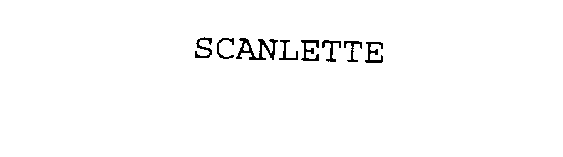 Trademark Logo SCANLETTE