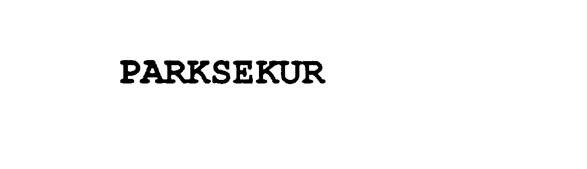 Trademark Logo PARKSEKUR