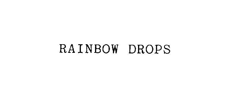 Trademark Logo RAINBOW DROPS