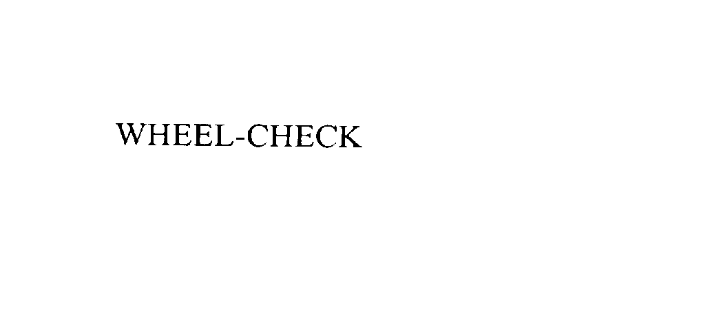 Trademark Logo WHEEL-CHECK