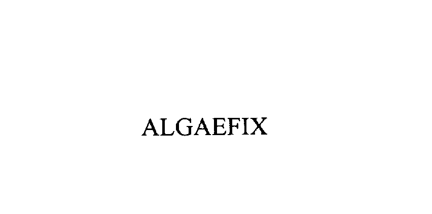 Trademark Logo ALGAEFIX