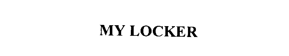Trademark Logo MY LOCKER