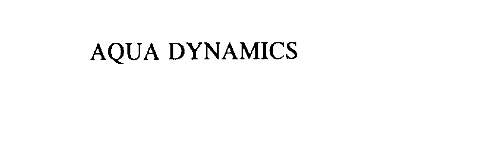 Trademark Logo AQUA DYNAMICS