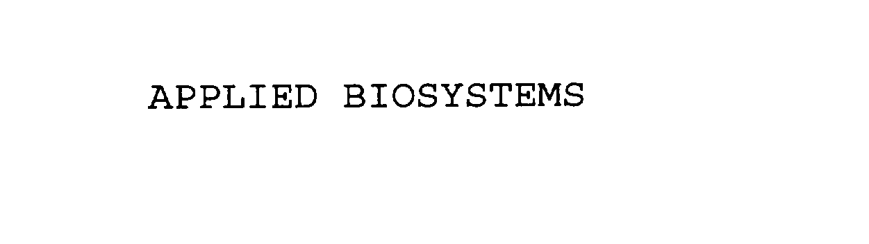 Trademark Logo APPLIED BIOSYSTEMS