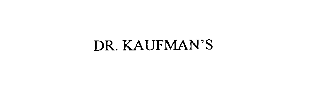  DR. KAUFMAN'S